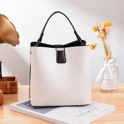 Retro Pink Small PU Leather Casual Teenager Ladies Shoulder Bag for Fashionable Women