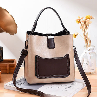 Retro Pink Small PU Leather Casual Teenager Ladies Shoulder Bag for Fashionable Women