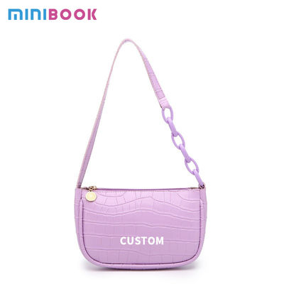2024 Korean Alligator Underarm Zipper Bag PU Ladies Shoulder Bag for All Seasons