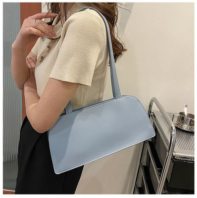 Popular Women's Hand Bags Korean Fashion Solid Color Custom Logo Single Shoulder Bag