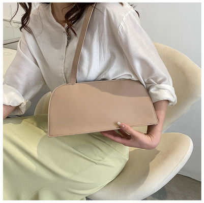 Popular Women's Hand Bags Korean Fashion Solid Color Custom Logo Single Shoulder Bag