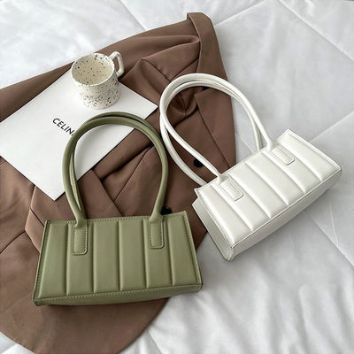 Ladies Shoulder Handbag in Simple Striped Pattern for Women by Korean Designer