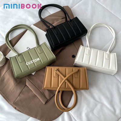 Ladies Shoulder Handbag in Simple Striped Pattern for Women by Korean Designer