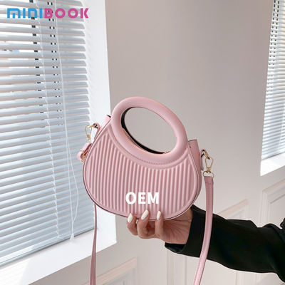 Classic Style Ladies Pink Bags Popular Purse Leather Crossbody Messenger for Women