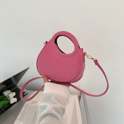 Classic Style Ladies Pink Bags Popular Purse Leather Crossbody Messenger for Women