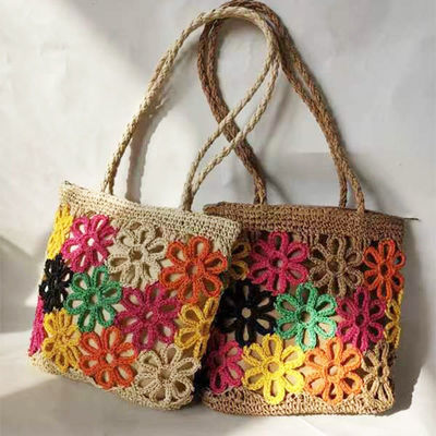 Summer Vacation Chic Hollow Carved Raffia Straw Beach Tote Bag for Women All Seasons