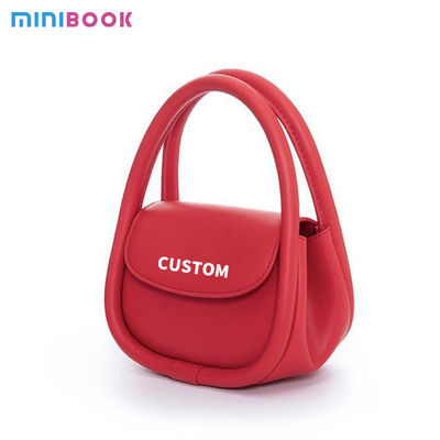 Polyester Lining Lady Style Mini Totes with Custom Design and Vegan Leather Material