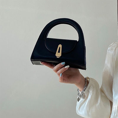 Single Handle PU Leather Tote Purse for Women Elegant and Luxurious Half Moon Bag