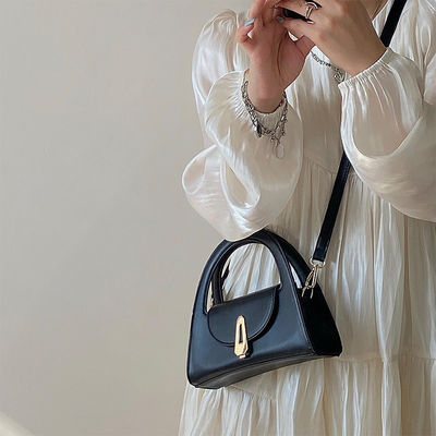 Single Handle PU Leather Tote Purse for Women Elegant and Luxurious Half Moon Bag