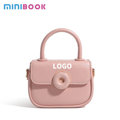 Adjustable Women's Leather Shoulder Bag with Button Closure and Crossbody Function