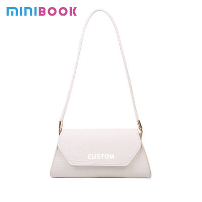 Vintage Fashionable Small Square Bag Design Trendy Simple Underarm Pu Leather Handbag