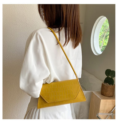 Vintage Fashionable Small Square Bag Design Trendy Simple Underarm Pu Leather Handbag