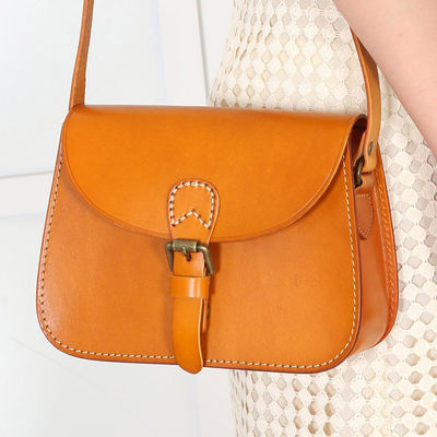 Top Layer Vegetable Tanned Cowhide Saddle Bag for Women Handcrafted Original Design