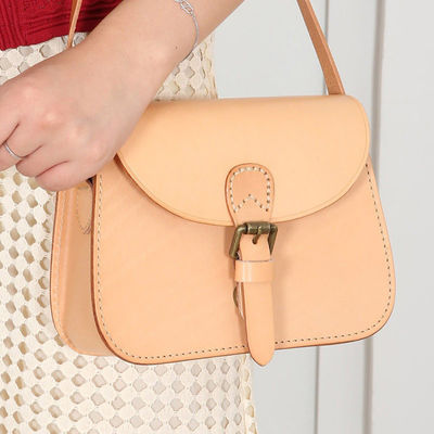 Top Layer Vegetable Tanned Cowhide Saddle Bag for Women Handcrafted Original Design