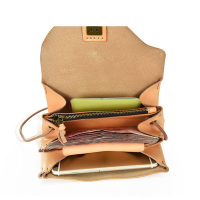 Low MOQ Mix Models Vegetable Tanned Leather Retro Cowhide Mini Square Bag for Women