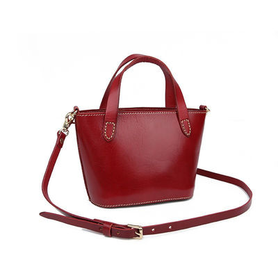 Exquisite Lady Style Top Layer Vegetable Tanned Cowhide Shoulder Crossbody Saddle Bag