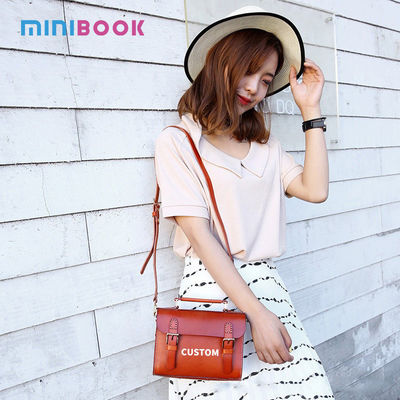 Polyester Lined Retro Cowhide Crossbody Bag in First Layer Vegetable Tanned Leather