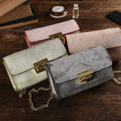 Custom Logo Retro Matt Wax Vegetable Tanned Cowhide Shoulder Crossbody Bag for Women