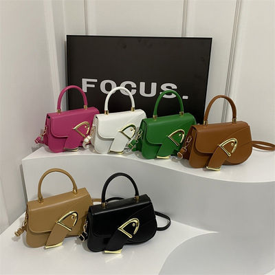 2024 Trendy Women's Genuine Leather Shoulder Purse in Vegan Leather with Underarm Lock