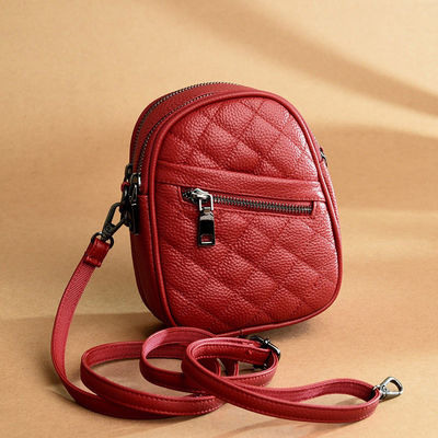 Genuine Leather Small Square Bag 2024 Women's Casual Versatile Shoulder Bag for Daily Life
