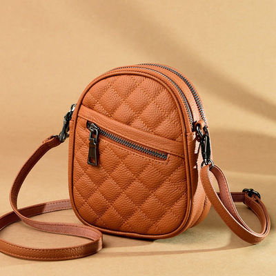 Genuine Leather Small Square Bag 2024 Women's Casual Versatile Shoulder Bag for Daily Life