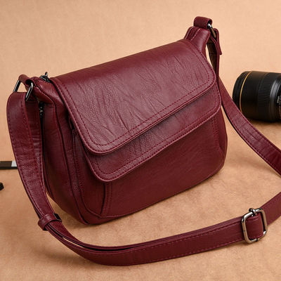 2024 Korean Style Women's Shoulder Bag Soft Leather Crossbody Bag for Daily Life