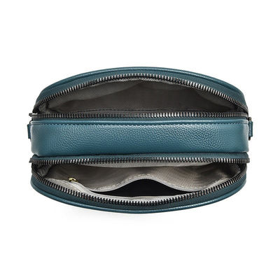 Custom Logo Avaliable Soft Leather Texture Crossbody Bag for Women Double Layer Bag