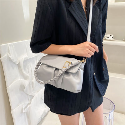 High Qualtiy Style Fold Fashion Weave Crossbody Girls Leather Chains For Women's Bags
