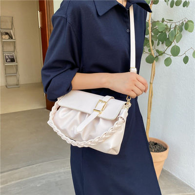 High Qualtiy Style Fold Fashion Weave Crossbody Girls Leather Chains For Women's Bags