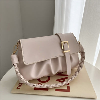 High Qualtiy Style Fold Fashion Weave Crossbody Girls Leather Chains For Women's Bags