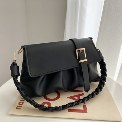 High Qualtiy Style Fold Fashion Weave Crossbody Girls Leather Chains For Women's Bags