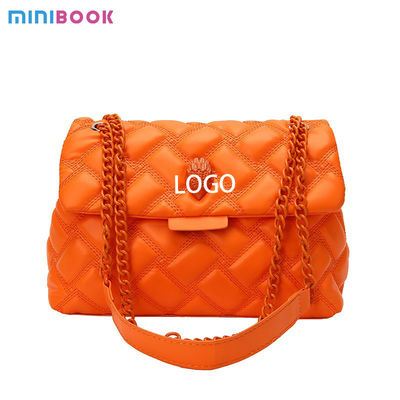Charming Designer Rhombus Chain Bag Easy Carry Crossbody Function Leather Pu Material