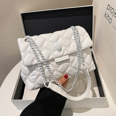 Charming Designer Rhombus Chain Bag Easy Carry Crossbody Function Leather Pu Material