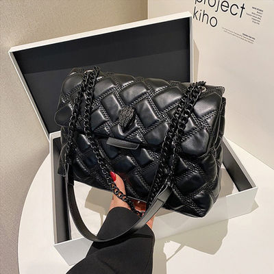 Charming Designer Rhombus Chain Bag Easy Carry Crossbody Function Leather Pu Material