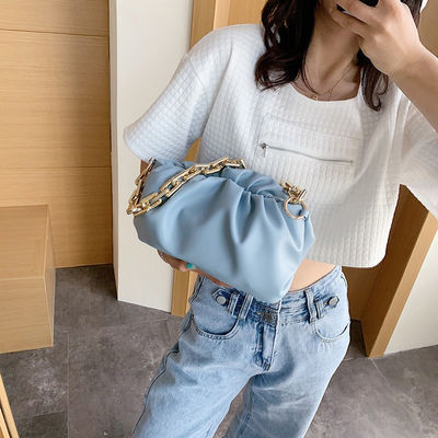 Custom Solid Color Chain Ladies Purse and Handbags Leather Shoulder Crossbody Bags