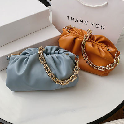 Custom Solid Color Chain Ladies Purse and Handbags Leather Shoulder Crossbody Bags