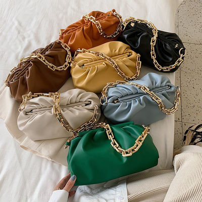 Custom Solid Color Chain Ladies Purse and Handbags Leather Shoulder Crossbody Bags