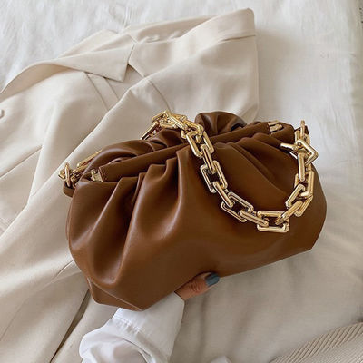 Custom Solid Color Chain Ladies Purse and Handbags Leather Shoulder Crossbody Bags