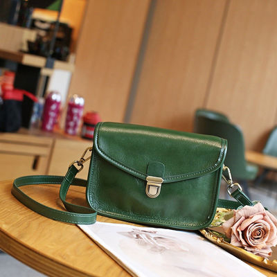 2024 Genuine Leather Shoulder Crossbody Bag with Polyester Lining and Large Capacity