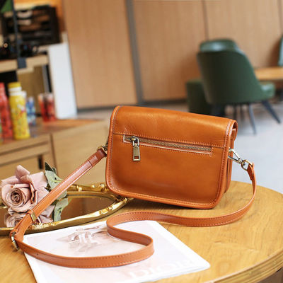 2024 Genuine Leather Shoulder Crossbody Bag with Polyester Lining and Large Capacity