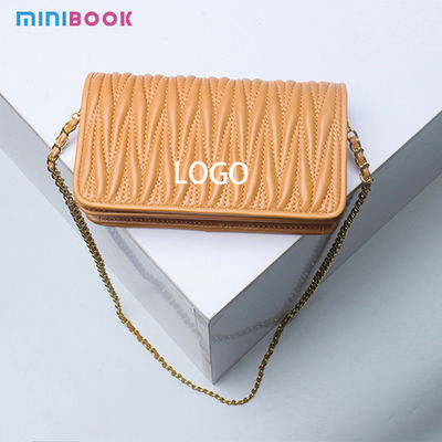 GENUINE LEATHER Sheepskin Pleated Chain Crossbody Bag Low MOQ Mix Models for Women