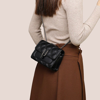 GENUINE LEATHER 2024 Crossbody Summer end Women's Bag Chain Mini Small Square Bag