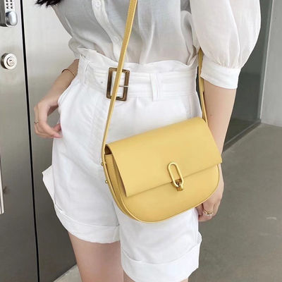 Custom Logo Avaliable 2024 Semi-Circle Saddle Bag for Women in Genuine Leather