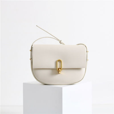 Custom Logo Avaliable 2024 Semi-Circle Saddle Bag for Women in Genuine Leather