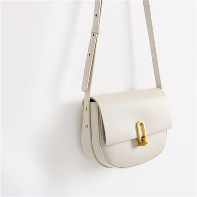 Custom Logo Avaliable 2024 Semi-Circle Saddle Bag for Women in Genuine Leather