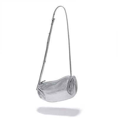 All Seasons Soft Leather Pleated Cloud Bag Korean Style Shoulder Crossbody in Fashion