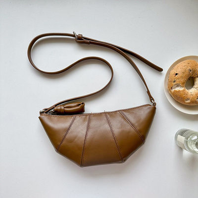Lady Korean Shoulder Messenger Bag All Seasons Cute Dumpling Bag PU Leather Moon Bag