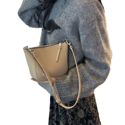 Fashion Genuine Cow Leather Large Capacity Crossbody Bag for Women Shoulder Handbag