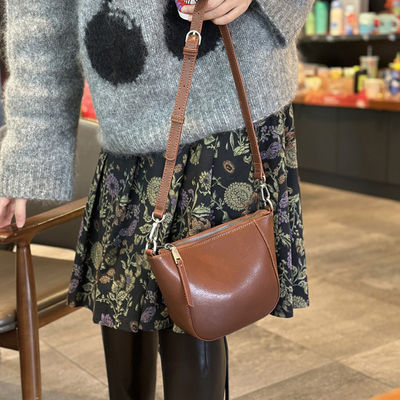 Fashion Genuine Cow Leather Large Capacity Crossbody Bag for Women Shoulder Handbag