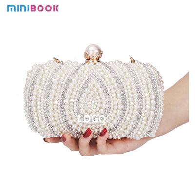 Custom Logo Avaliable Ladies Top Beaded Rhinestone Clutch for Beach Party Bridal Bags